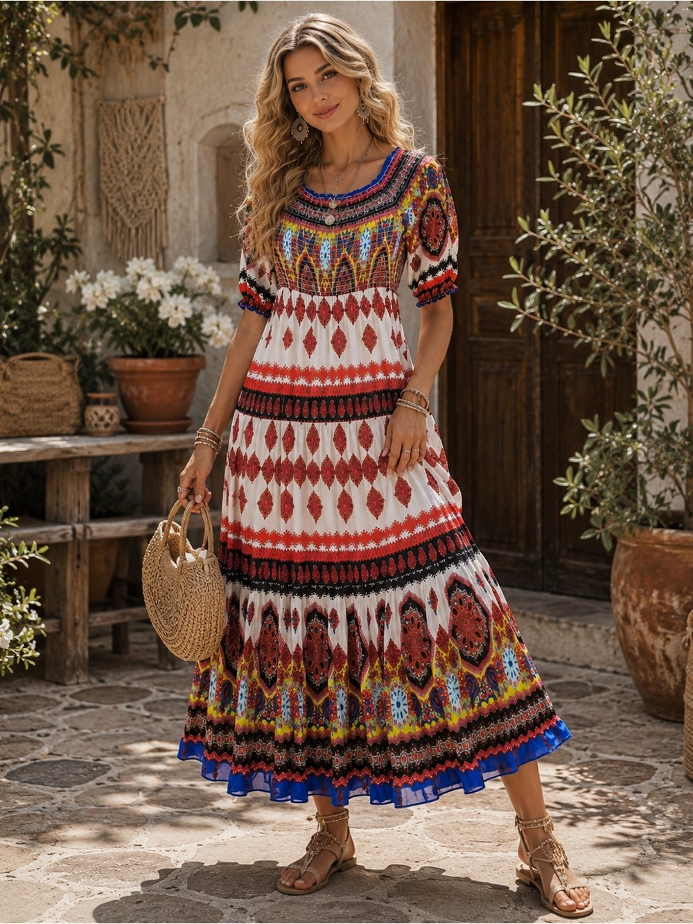 MOMA Boho Maxi Dress | Small | EU 36